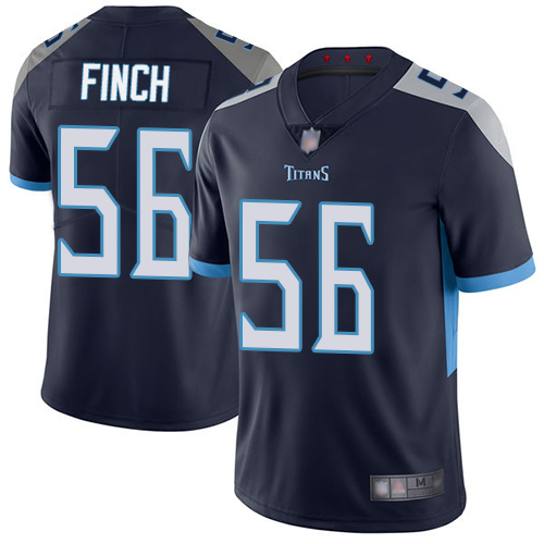 Tennessee Titans Limited Navy Blue Men Sharif Finch Home Jersey NFL Football 56 Vapor Untouchable
